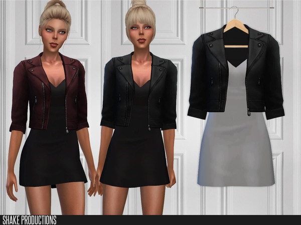 Sims 4 376 Dress with Jacket by ShakeProductions at TSR