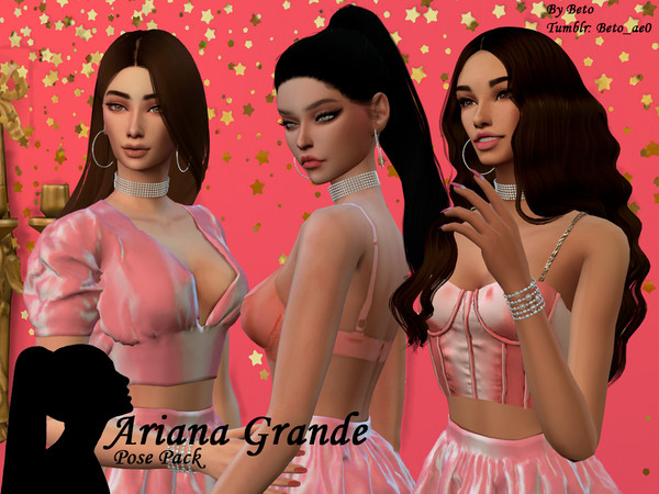 Sims 4 Ariana Grande Pose Pack by Beto ae0 at TSR