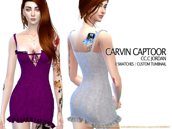 Sims 4 C Jordan dress by carvin captoor at TSR
