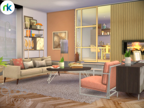 Sims 4 Opalo Living by nikadema at TSR