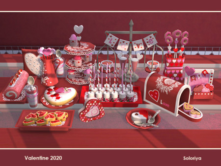 Valentine 2020 set of decorative food by soloriya at TSR