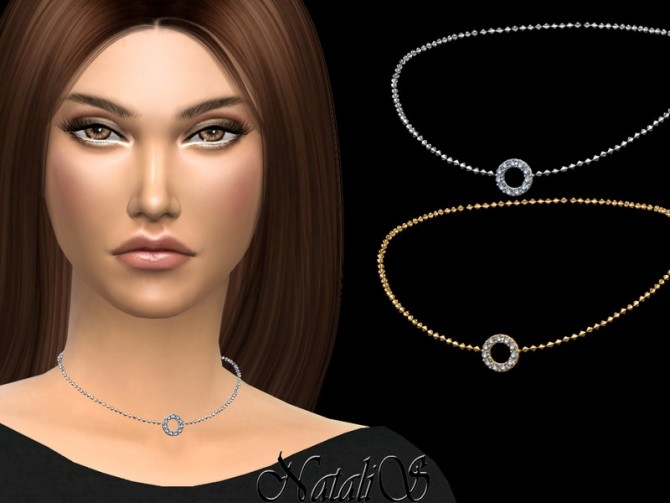 Sims 4 Open round halo choker by NataliS at TSR