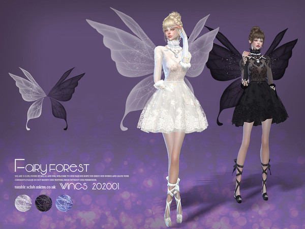 Sims 4 Fairy Forest Wings 202001 by S Club LL at TSR