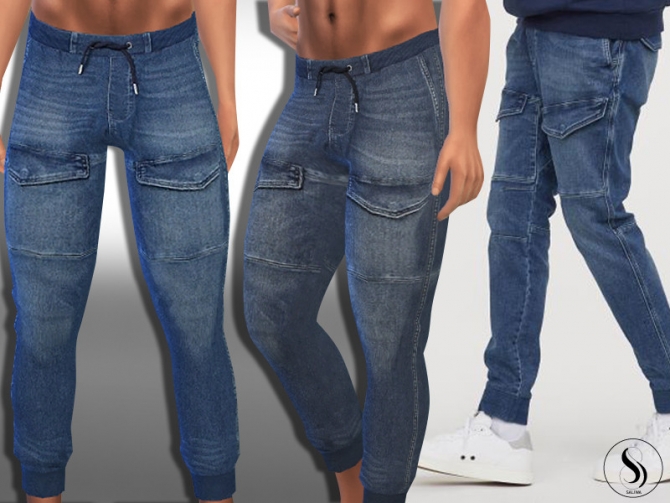 Denim Front Pocket Jogger Pants by Saliwa at TSR » Sims 4 Updates