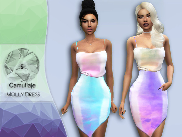 Sims 4 Molly Dress by Camuflaje at TSR