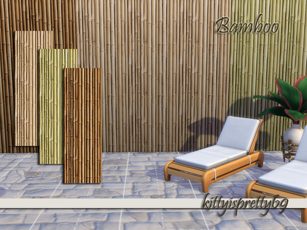 Sims 4 Bamboo 01 wall by kittyispretty69 at TSR
