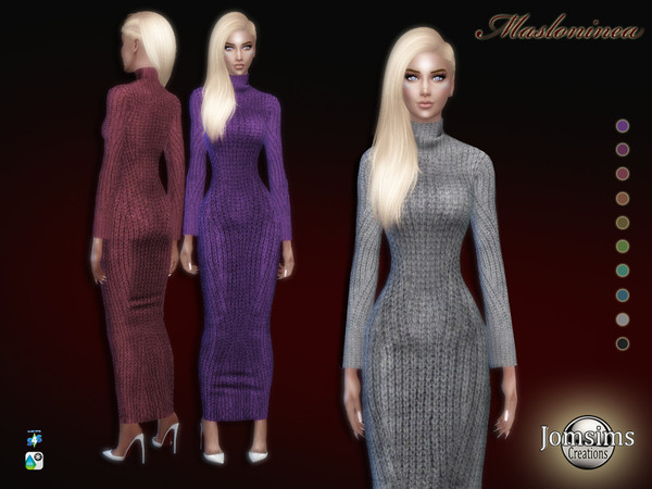 Sims 4 Masloninea dress by jomsims at TSR