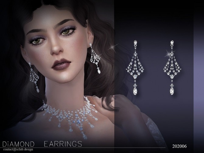 Sims 4 EARRINGS 202006 by S Club LL at TSR