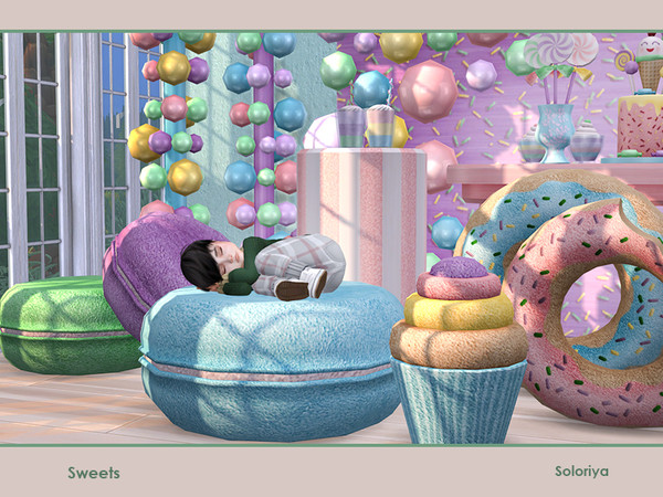 Sims 4 Sweets party set by soloriya at TSR