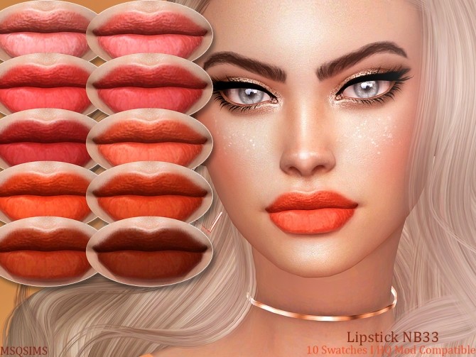 Sims 4 Lipstick NB33 at MSQ Sims