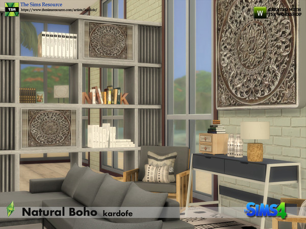 Sims 4 Natural Boho Room by kardofe at TSR