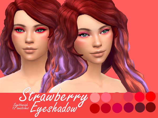 Sims 4 Strawberry Eyeshadow by Sagittariah at TSR