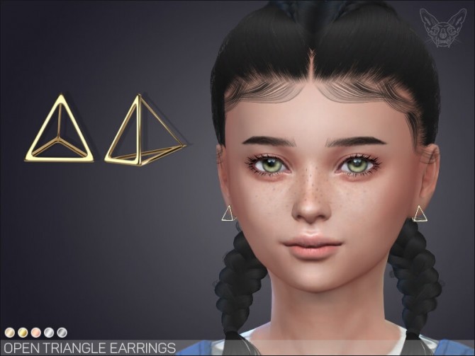 Sims 4 Open Triangle Earrings For Kids at Giulietta