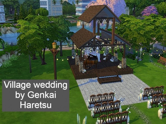 Sims 4 Village Wedding by GenkaiHaretsu at TSR