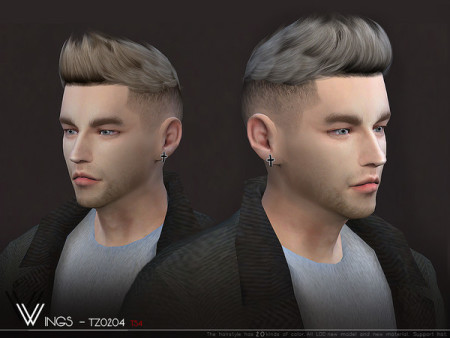 WINGS-TZ0204 hair for males by wingssims at TSR » Sims 4 Updates