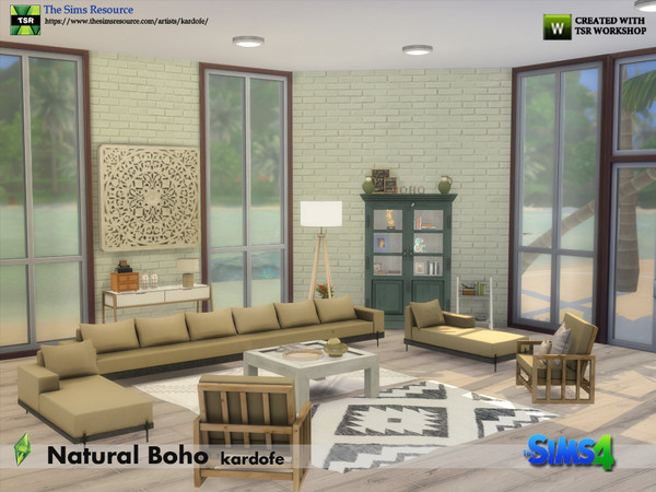 Sims 4 Natural Boho Room by kardofe at TSR
