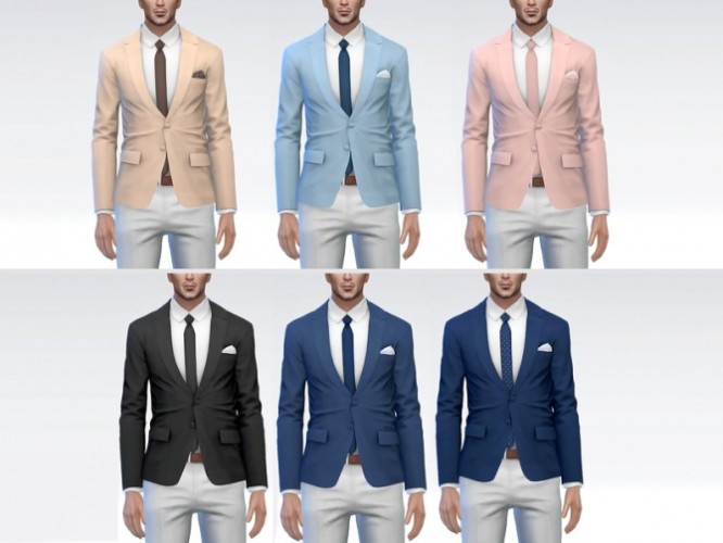 Slim-fit Suit Jacket By Darte77 At Tsr » Sims 4 Updates