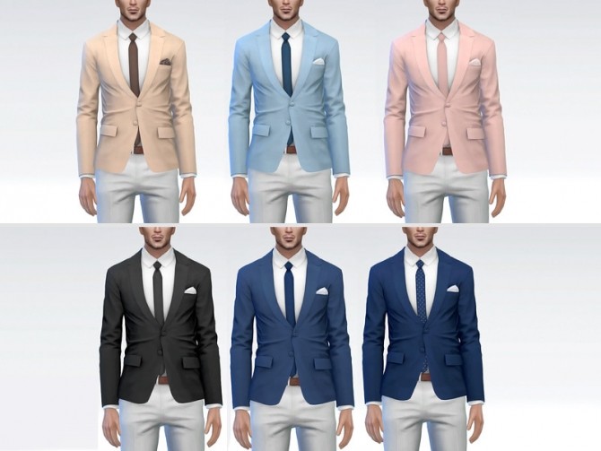 Sims 4 Slim Fit Suit Jacket by Darte77 at TSR
