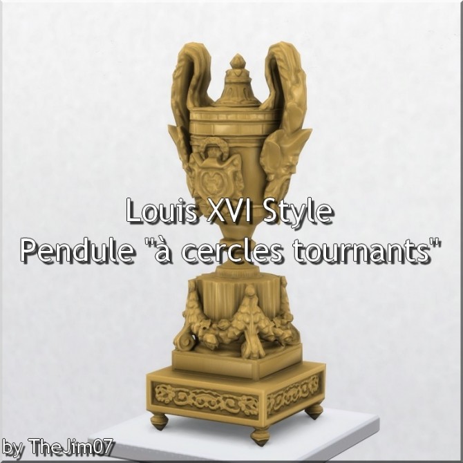 Sims 4 Louis XVI Style Pendule a Cercles Tournants by TheJim07 at Mod The Sims
