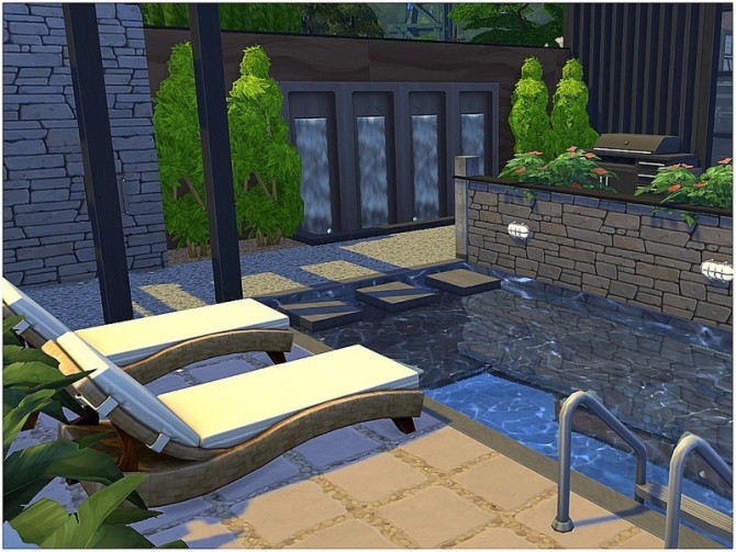 Sims 4 Tiny Square modern house by lotsbymanal at TSR