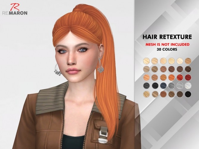 Sims 4 Lilly hair Retexture by remaron at TSR