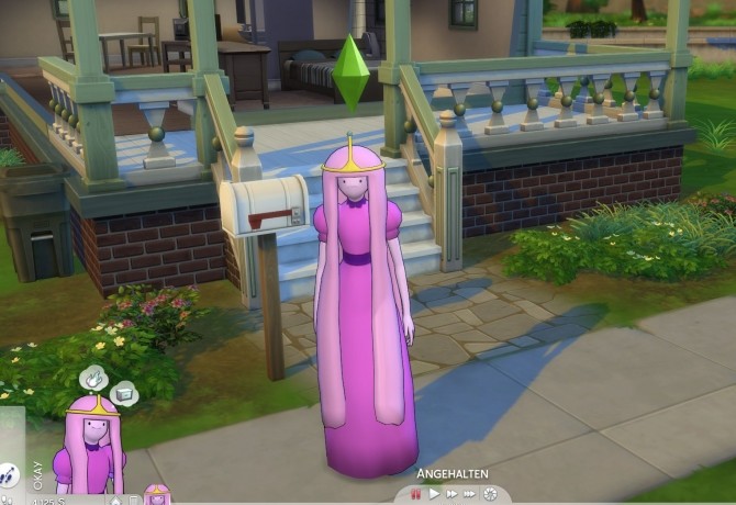 Sims 4 Princes Bubblegums Head, Hair and Dress by swordX at Mod The Sims