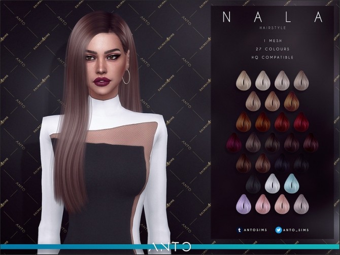 Sims 4 Nala Hairstyle by Anto at TSR