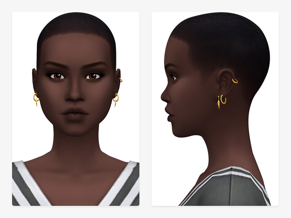 Sims 4 Hoops & Leaves Earrings V2 by Nords at TSR