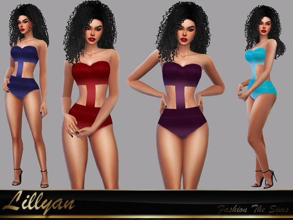 Sims 4 Zoe swimsuit by LYLLYAN at TSR