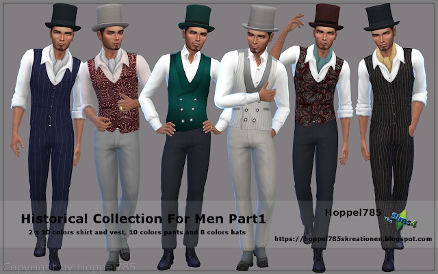 Historical Collection For Men Part1 at Hoppel785 » Sims 4 Updates