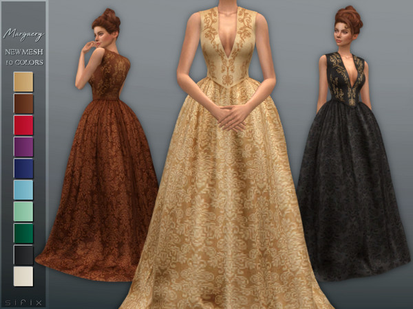 Sims 4 Margaery Dress II by Sifix at TSR