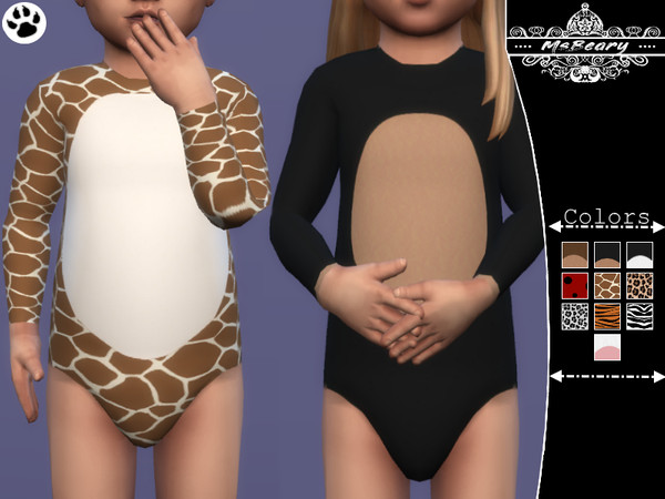 Sims 4 Animal Print Onesie by MsBeary at TSR