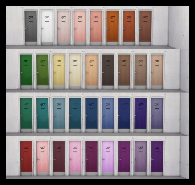 Sims 4 54 Gender Neutral Bathroom Doors by Simmiller at TSR