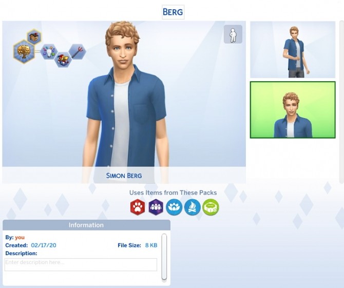 Sims 4 Simon Berg No CC by Vesuvius at Mod The Sims