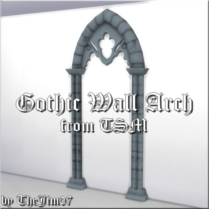 Sims 4 Gothic Wall Arch by TheJim07 at Mod The Sims