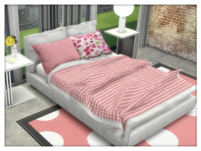 Sims 4 Bed Blanket & Pillows by Oldbox at All 4 Sims