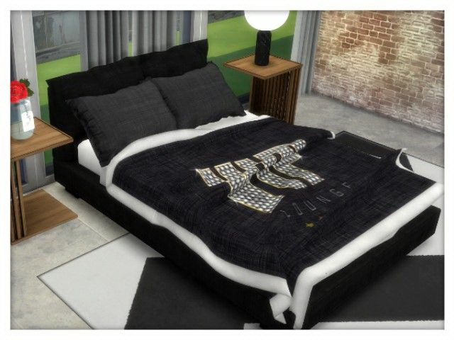Sims 4 Bed Blanket & Pillows by Oldbox at All 4 Sims