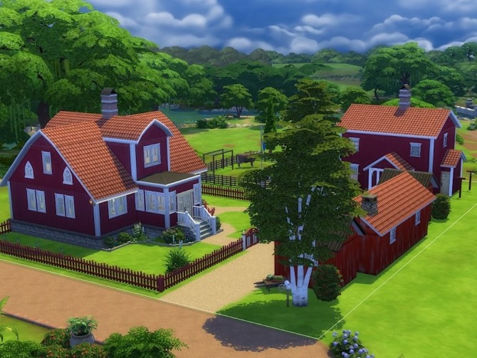 Sims 4 Katthult Swedish childhood paradise at KyriaT’s Sims 4 World