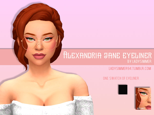 Sims 4 Alexandria Jane Eyeliner by LadySimmer94 at TSR