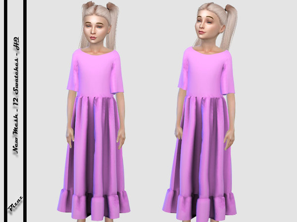 Sims 4 Girls Dress 06 by pizazz at TSR