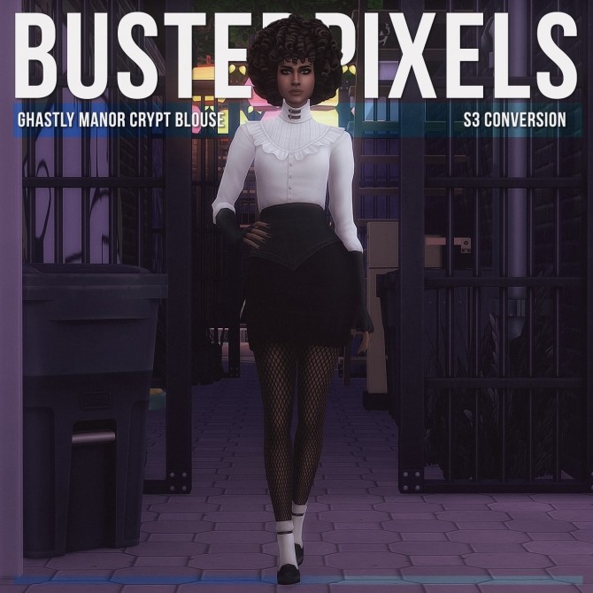Sims 4 Ghastly Manor Crypt Blouse S3 Conversion at Busted Pixels