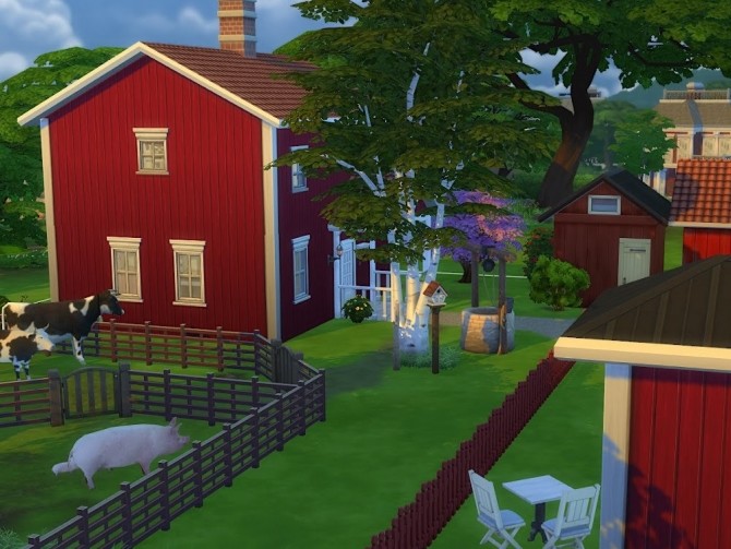 Sims 4 Katthult Swedish childhood paradise at KyriaT’s Sims 4 World