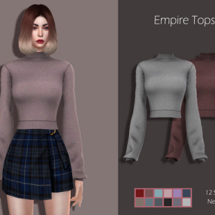 4 printed sweater dresses at NiteSkky Sims » Sims 4 Updates