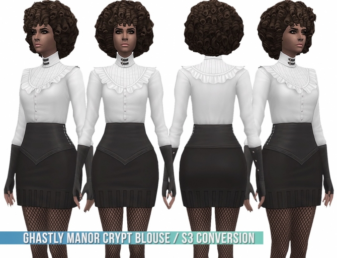 Ghastly Manor Crypt Blouse S3 Conversion At Busted Pixels Sims 4 Updates