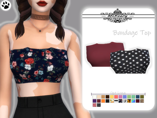 Sims 4 Bandage Top by MsBeary at TSR