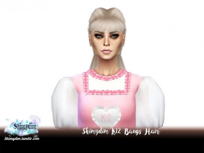 Sims 4 K12 Hair With & Without Bangs + Two Tones Naturals + Unnaturals at Shimydim Sims