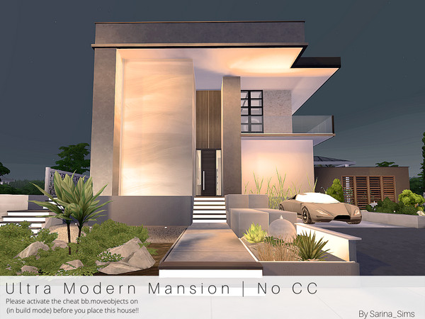 Sims 4 Ultra Modern Mansion by Sarina Sims at TSR