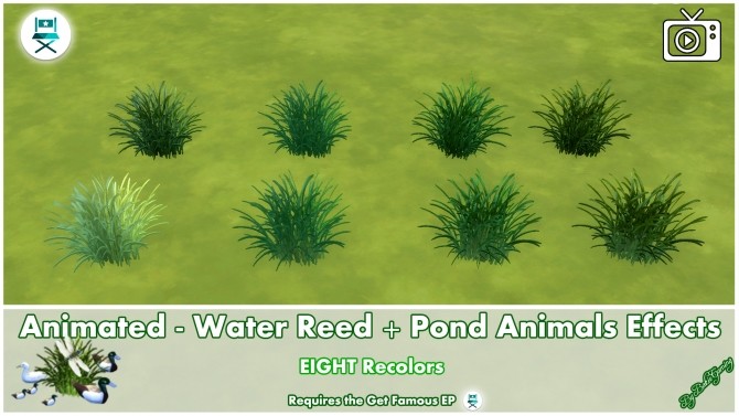 Sims 4 Animated Water Reed + Pond Animals Effects by Bakie at Mod The Sims