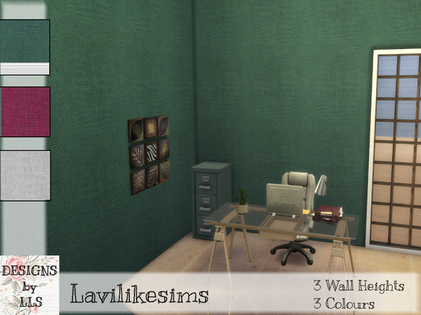 Sims 4 Croc Skin walls LLS by lavilikesims at TSR