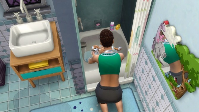 Sims 4 Shower Toddler/Pet Tub Combo by K9DB at Mod The Sims